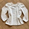 fernandaramoskids com br Blusa Manga Longa Infantil Feminina Off White com Babado 1
