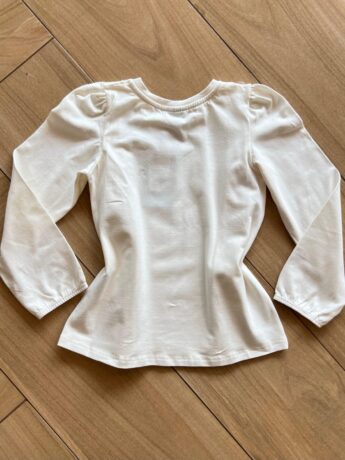 fernandaramoskids com br Blusa Manga Longa Infantil Feminina Off White com Babado 1