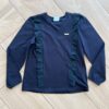 Blusa Manga Longa Infantil Feminina Preta com Babado Fernanda Ramos Kids