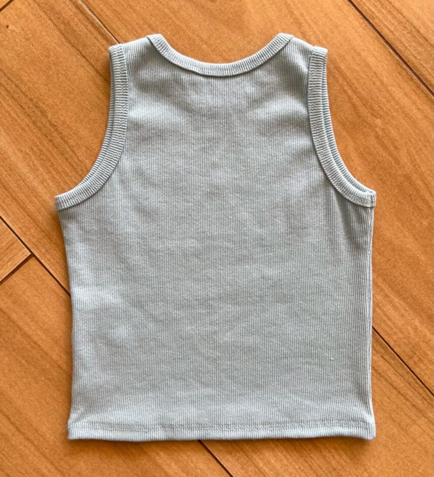 fernandaramoskids com br Blusa Regata Canelada Infantil Feminina Azul 2