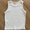 fernandaramoskids com br Blusa Regata Canelada Infantil Feminina Off White 1