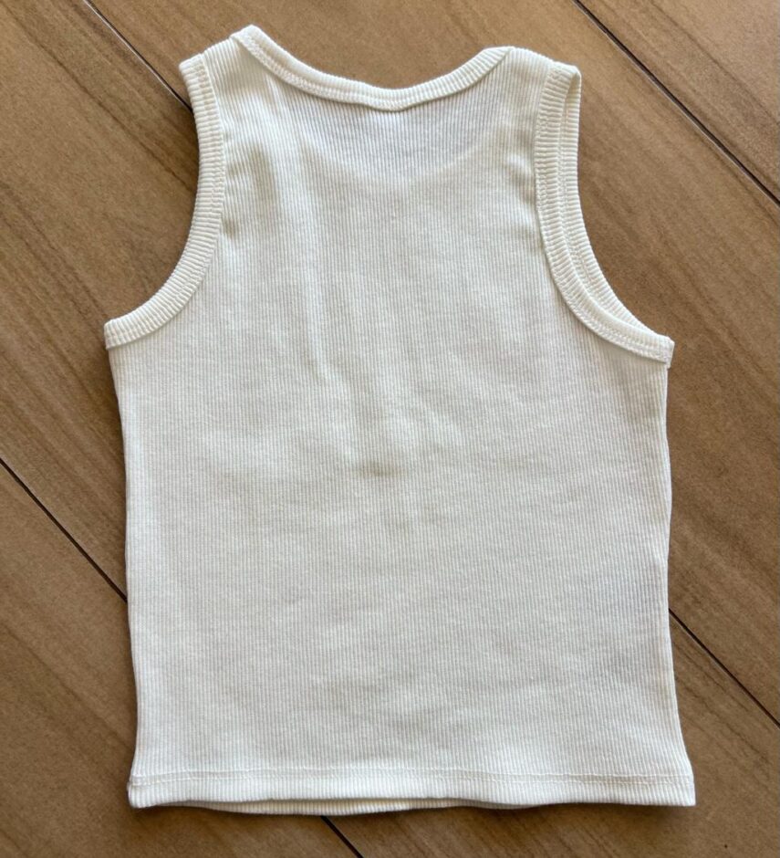 fernandaramoskids com br Blusa Regata Canelada Infantil Feminina Off White 2