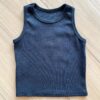 fernandaramoskids com br Blusa Regata Canelada Infantil Feminina Preta 1