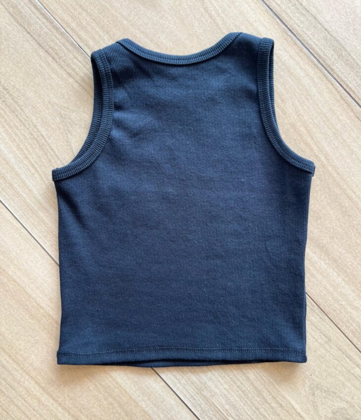 fernandaramoskids com br Blusa Regata Canelada Infantil Feminina Preta 2