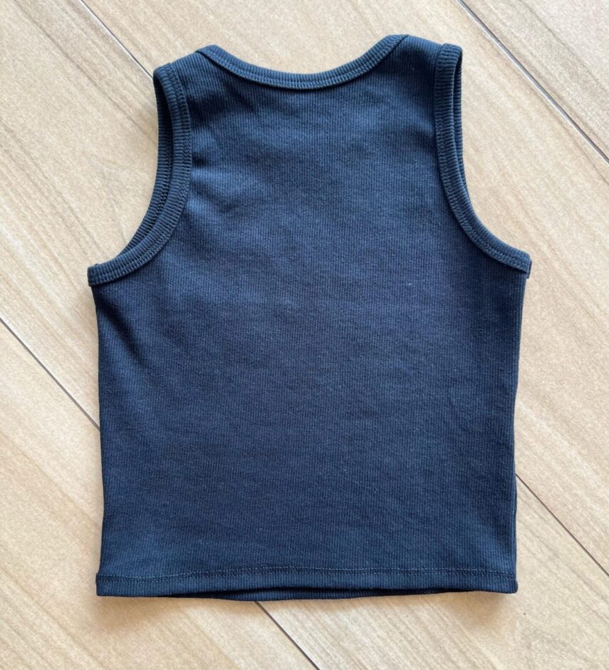 fernandaramoskids com br Blusa Regata Canelada Infantil Feminina Preta 2