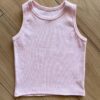 fernandaramoskids com br Blusa Regata Canelada Infantil Feminina Rosa 1