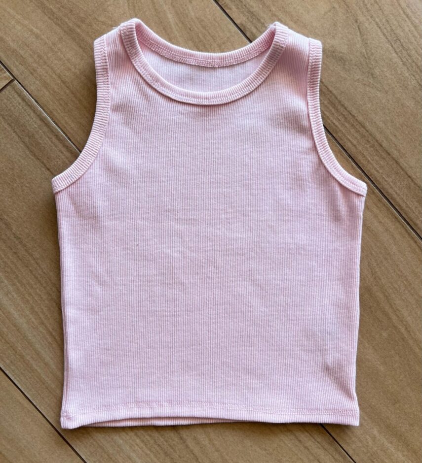 fernandaramoskids com br Blusa Regata Canelada Infantil Feminina Rosa 1