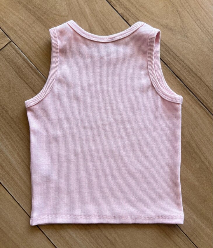 fernandaramoskids com br Blusa Regata Canelada Infantil Feminina Rosa 2