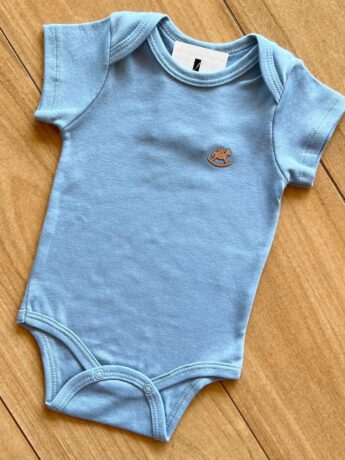 fernandaramoskids com br Body Infantil Básico Manga Curta Azul 1