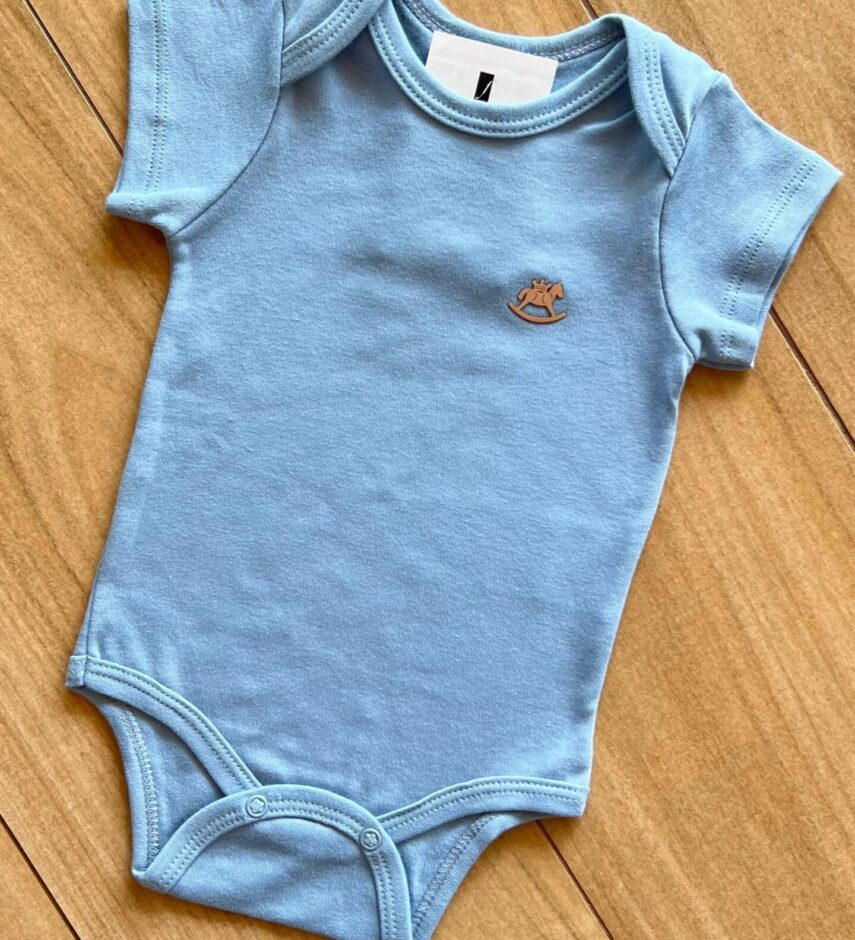 fernandaramoskids com br Body Infantil Básico Manga Curta Azul 1