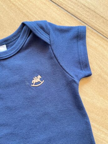 fernandaramoskids com br Body Infantil Básico Manga Curta Azul Marinho 1