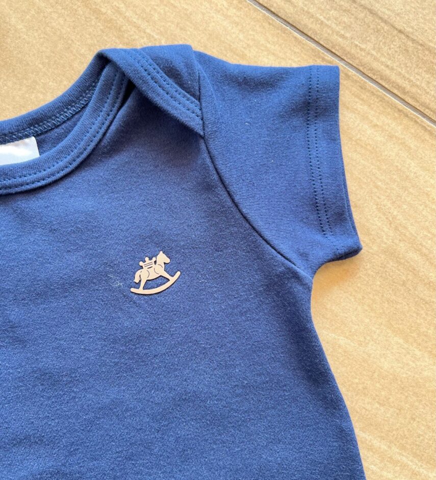 fernandaramoskids com br Body Infantil Básico Manga Curta Azul Marinho 1