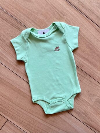 fernandaramoskids com br Body Infantil Básico Manga Curta Verde Claro 1