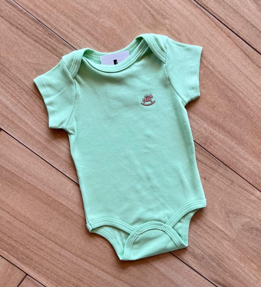 fernandaramoskids com br Body Infantil Básico Manga Curta Verde Claro 1
