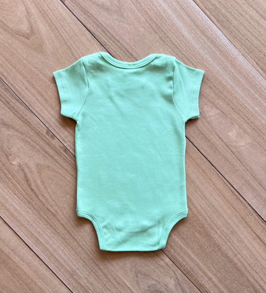 fernandaramoskids com br Body Infantil Básico Manga Curta Verde Claro 2