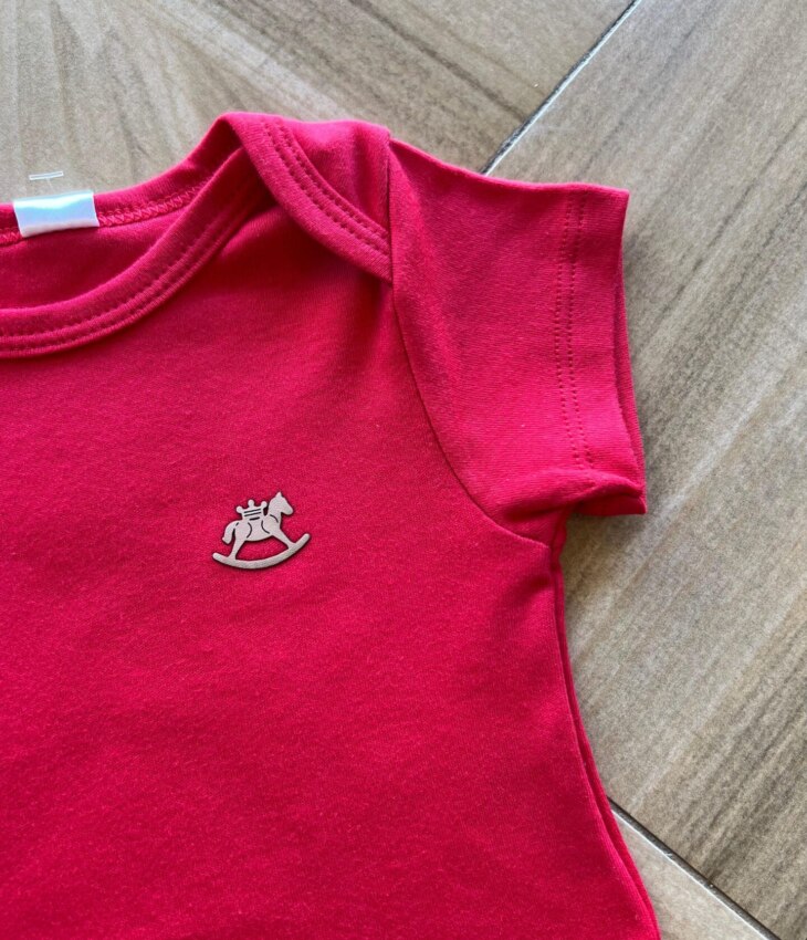 fernandaramoskids com br Body Infantil Básico Manga Curta Vermelho 1