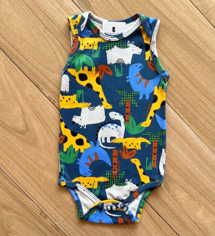 Body Infantil Básico Regata Safari Fernanda Ramos Kids