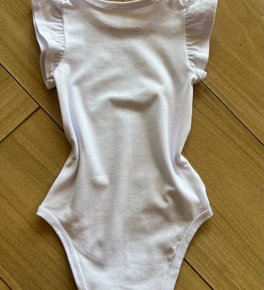 fernandaramoskids com br Body Infantil Feminino Básico Manga Curta Branco2