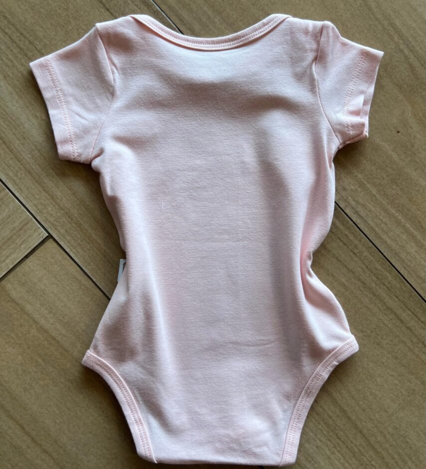 Body Infantil Feminino Básico Manga Curta Rosa Bebê Fernanda Ramos Kids