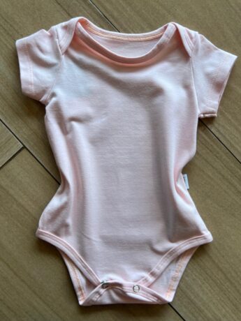 Body Infantil Feminino Básico Manga Curta Rosa Bebê Fernanda Ramos Kids