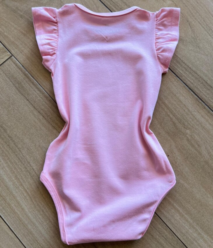 fernandaramoskids com br Body Infantil Feminino com Detalhe Manga Rosa2