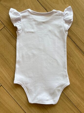 Body Infantil Feminino Detalhe na Manga Branco Fernanda Ramos Kids