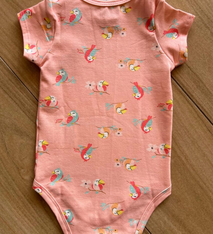 fernandaramoskids com br Body Infantil Feminino Manga Curta Estampa Tucano 2