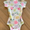 Body Infantil Feminino Manga Curta What´s Up Off White Fernanda Ramos Kids