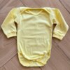 Body Infantil Feminino Manga Longa com Fecho Amarelo Fernanda Ramos Kids