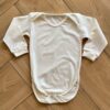 Body Infantil Feminino Manga Longa com Fecho Off White Fernanda Ramos Kids