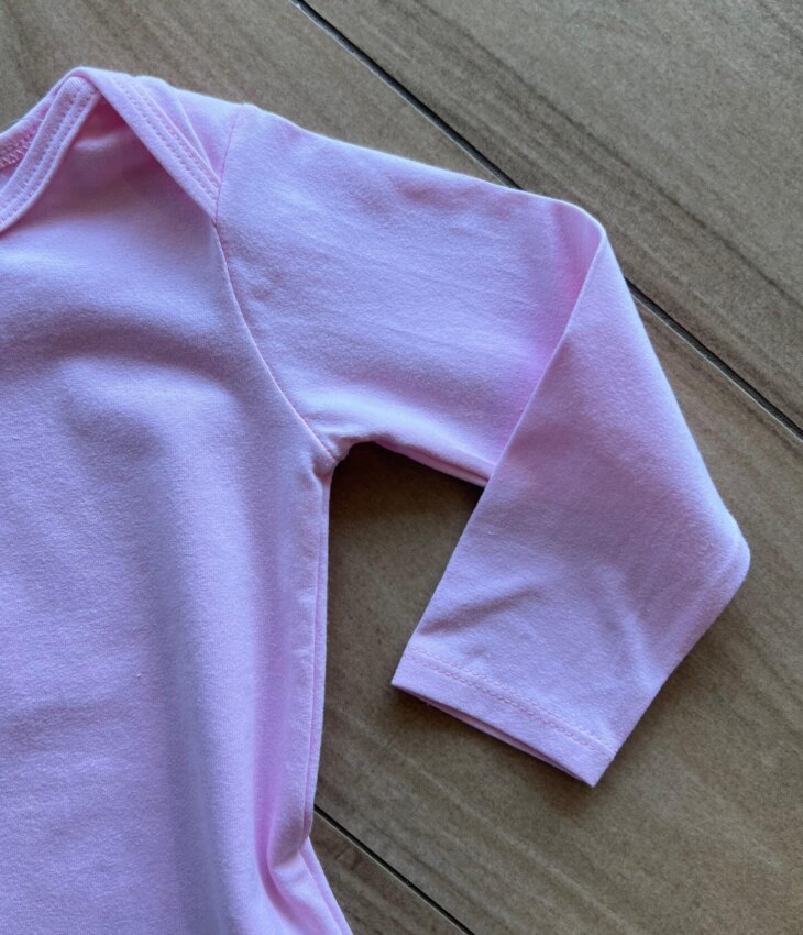 fernandaramoskids com br Body Infantil Feminino Manga Longa Rosa Bebê1