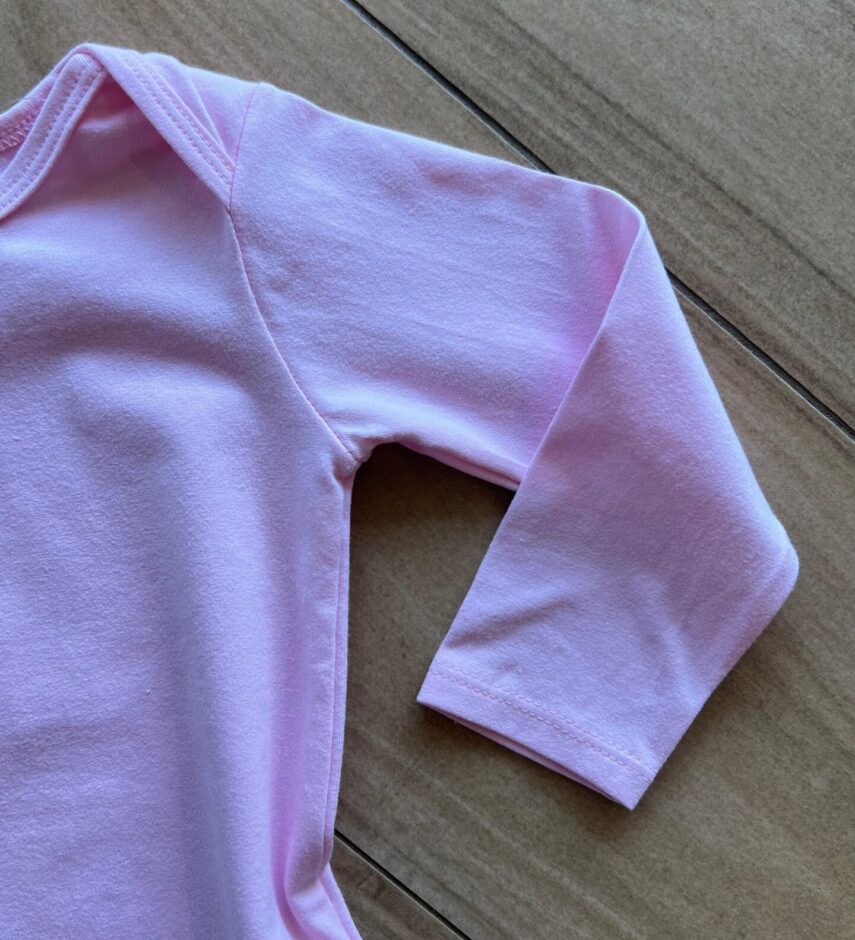 fernandaramoskids com br Body Infantil Feminino Manga Longa Rosa Bebê1