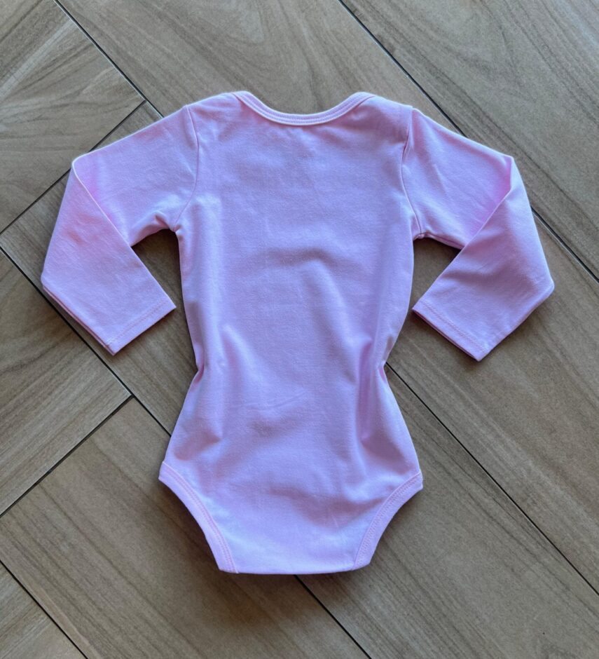 fernandaramoskids com br Body Infantil Feminino Manga Longa Rosa Bebê2