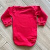fernandaramoskids com br Body Infantil Feminino Manga Longa Rosa Bebê com Fecho Vermelho2