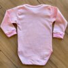 Body Infantil Feminino Manga Longa Rosa com Fecho Fernanda Ramos Kids