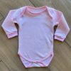 Body Infantil Feminino Manga Longa Rosa com Fecho Fernanda Ramos Kids