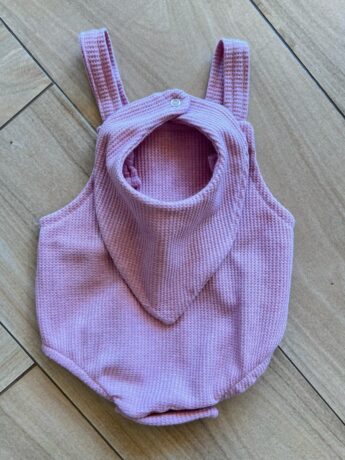 Body Infantil Feminino Romper e Babador em Favo Rose Fernanda ramos kids