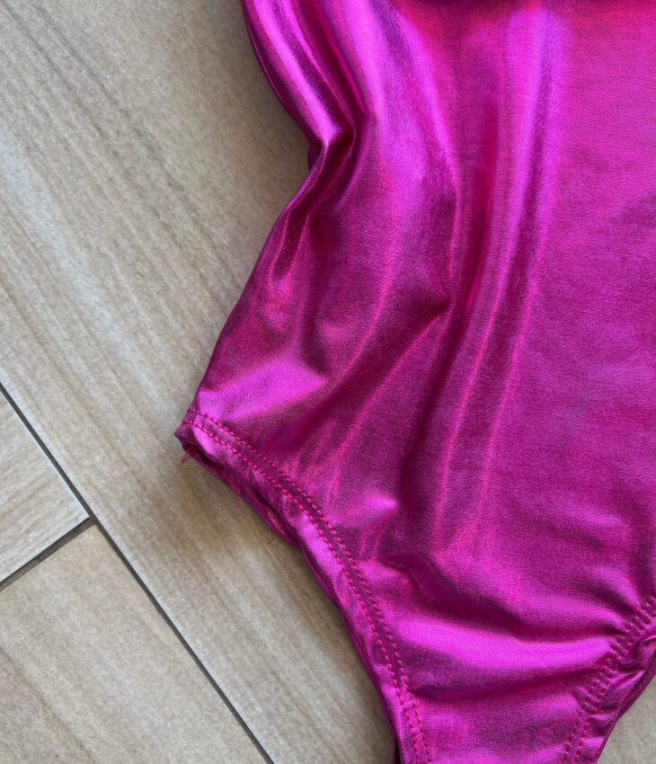 fernandaramoskids com br Body Infantil Feminino sem Fecho Metalizado Pink1