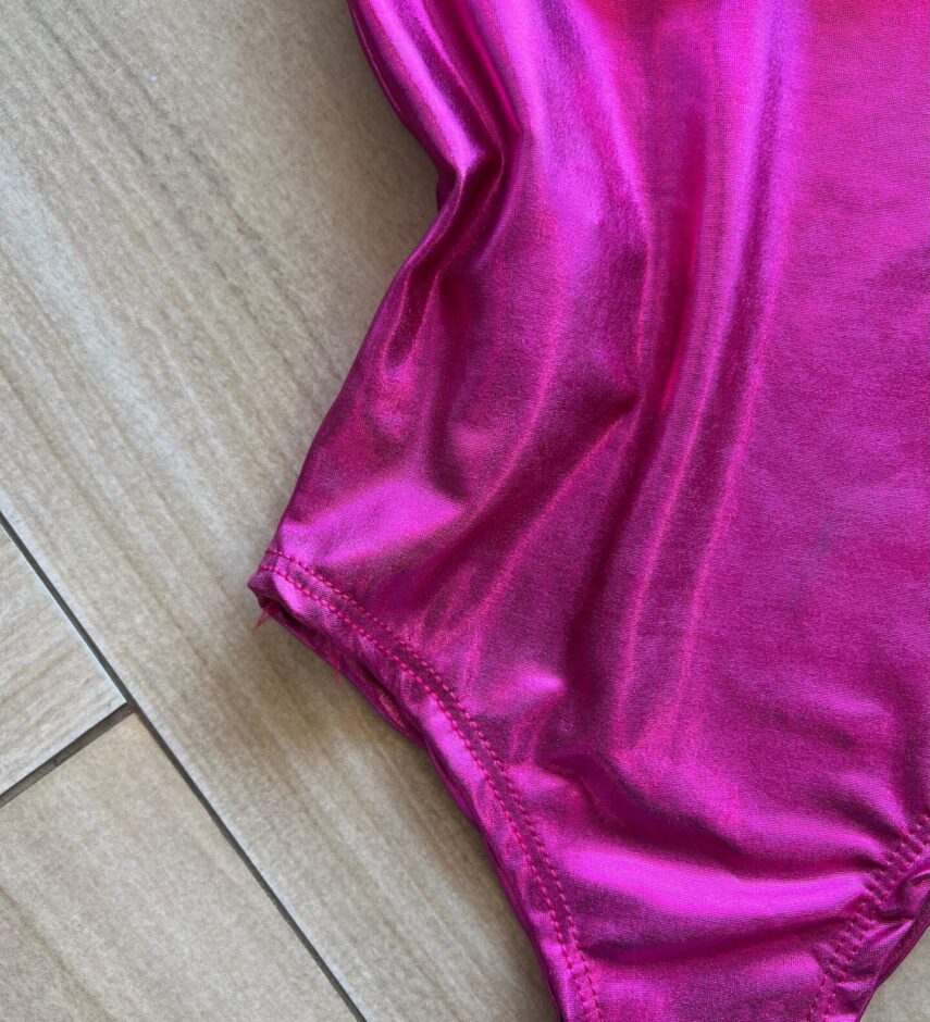 fernandaramoskids com br Body Infantil Feminino sem Fecho Metalizado Pink1
