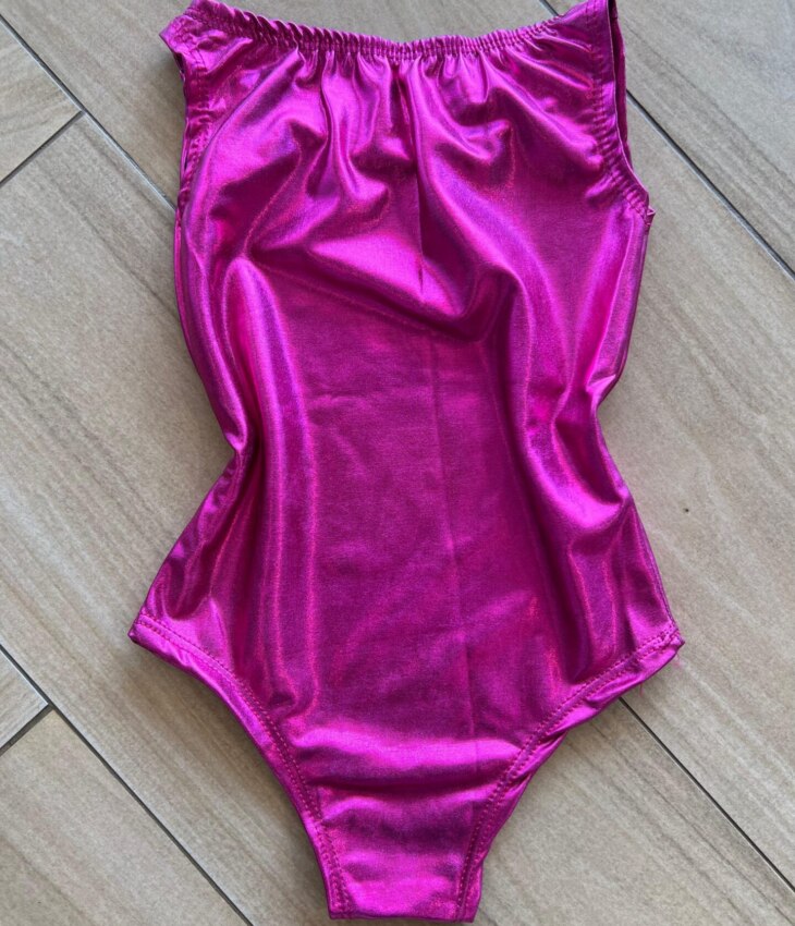 fernandaramoskids com br Body Infantil Feminino sem Fecho Metalizado Pink2