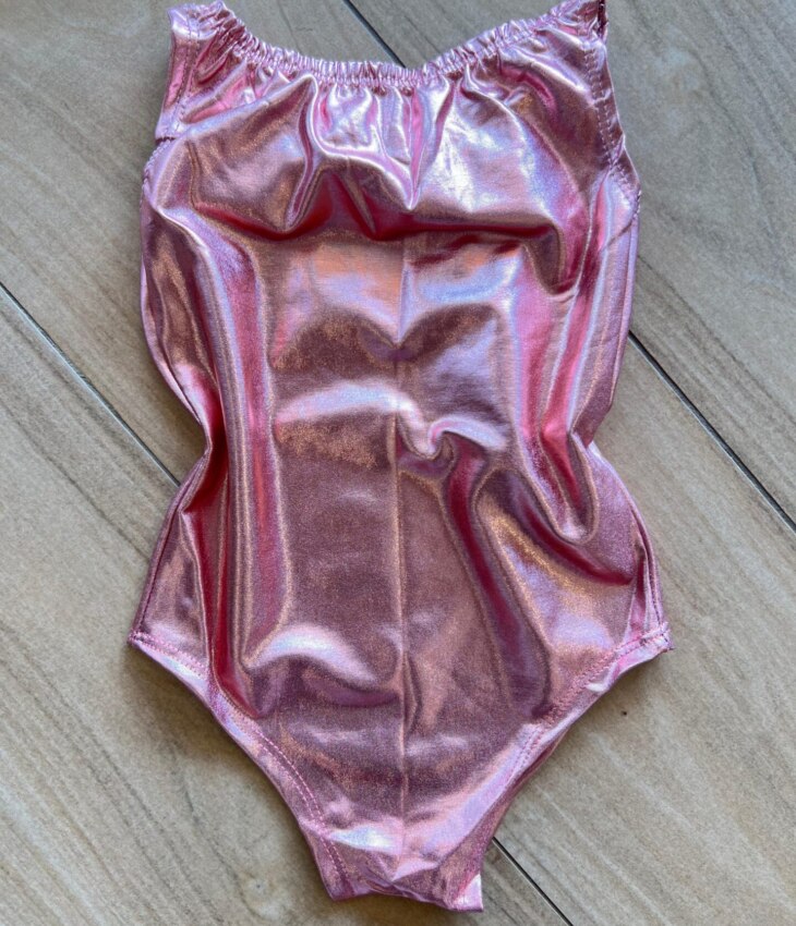 Body Infantil Feminino sem Fecho Metalizado Rose Fernanda Ramos Kids