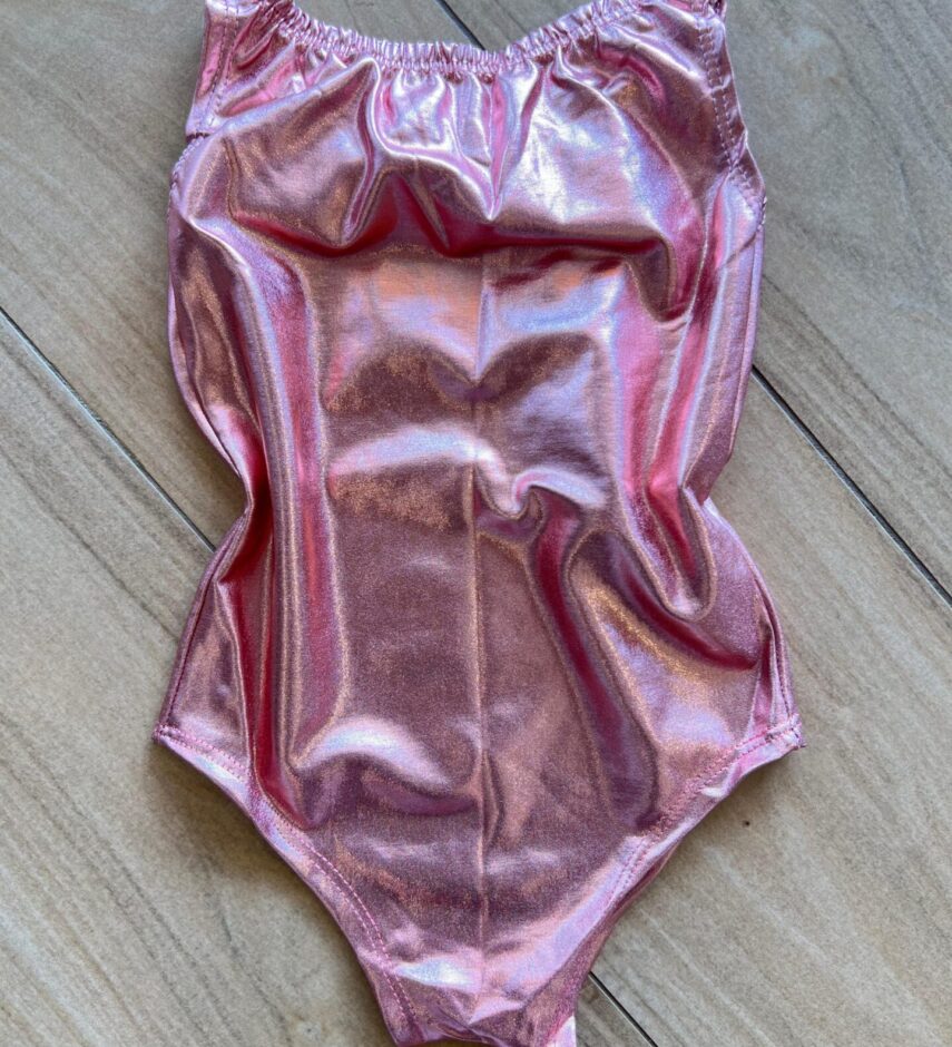 Body Infantil Feminino sem Fecho Metalizado Rose Fernanda Ramos Kids