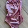 Body Infantil Feminino sem Fecho Metalizado Rose Fernanda Ramos Kids