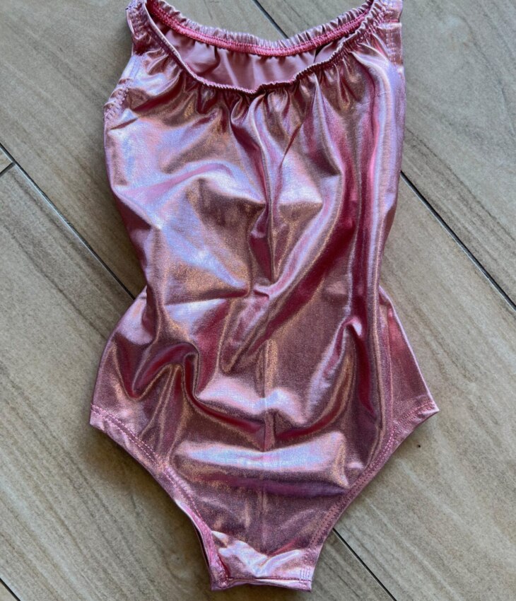 Body Infantil Feminino sem Fecho Metalizado Rose Fernanda Ramos Kids