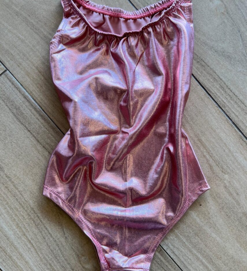 Body Infantil Feminino sem Fecho Metalizado Rose Fernanda Ramos Kids