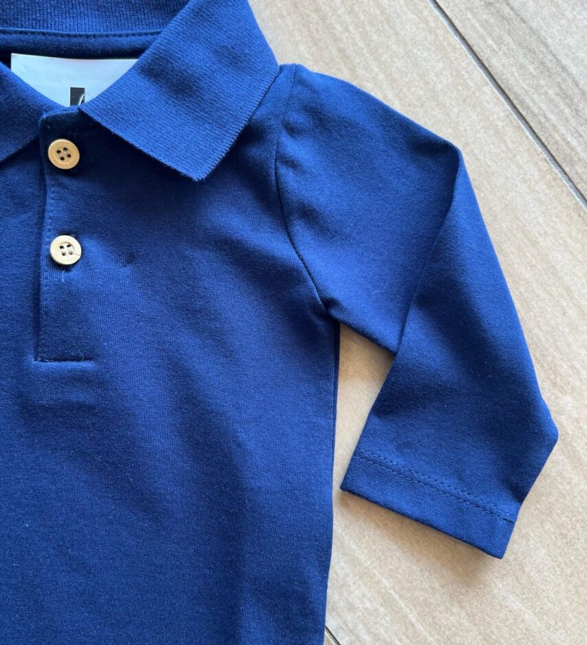 fernandaramoskids com br Body Infantil Maculino Gola e Manga Longa Azul Marinho1