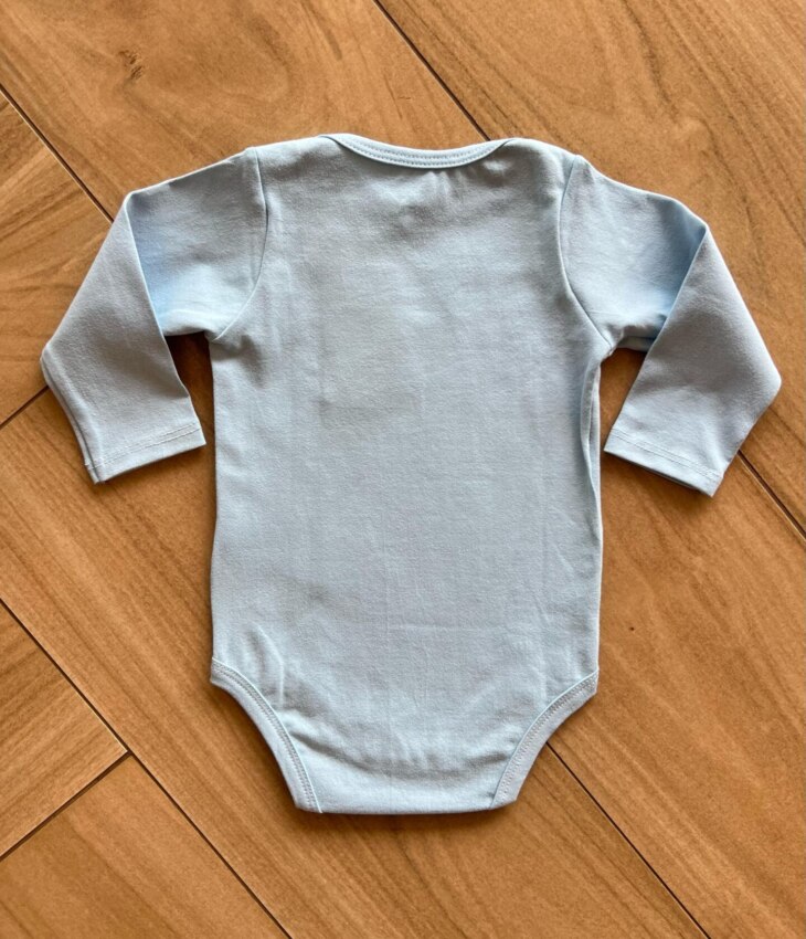Body Infantil Maculino Manga Longa Azul Bebê da Fernanda Ramos Kids