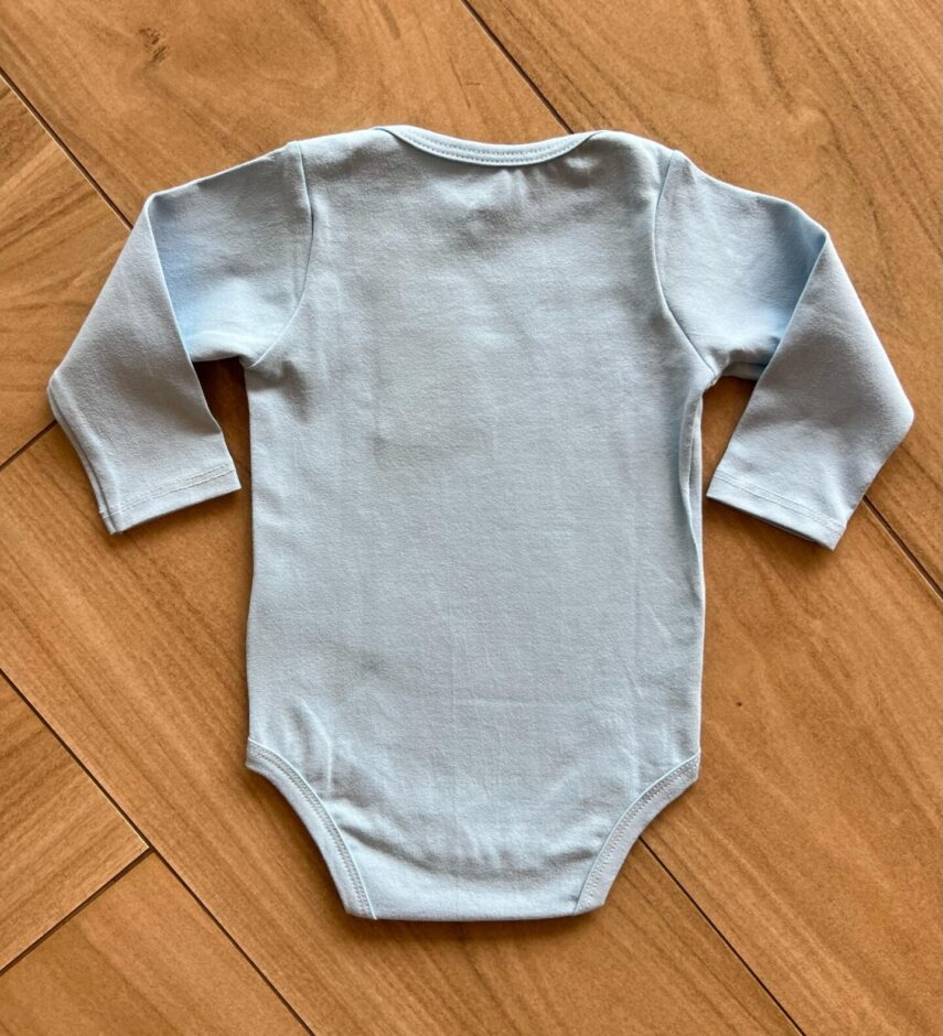 Body Infantil Maculino Manga Longa Azul Bebê da Fernanda Ramos Kids