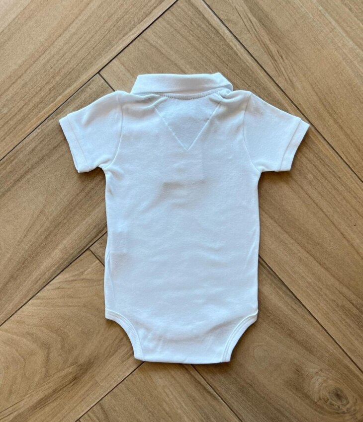 fernandaramoskids com br Body Infantil Manga Curta Gola Polo Branco Suedine 2