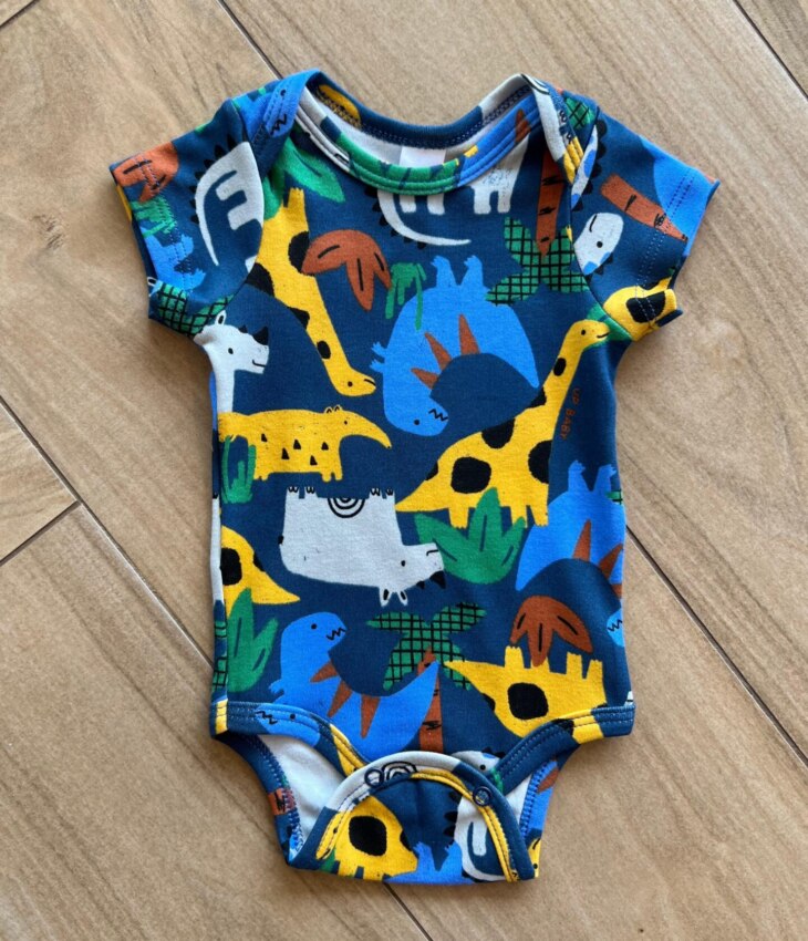 Body Infantil Manga Curta Suedine Dino Fernanda ramos kids